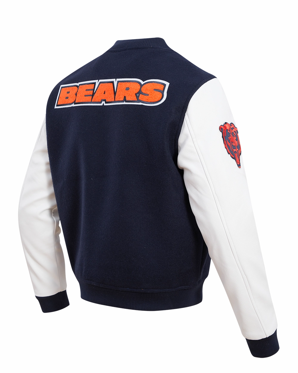NFL CHICAGO BEARS CLASSIC WOOL MEN'S VARSITY JACKET (MIDNIGHT NAVY/WHITE)