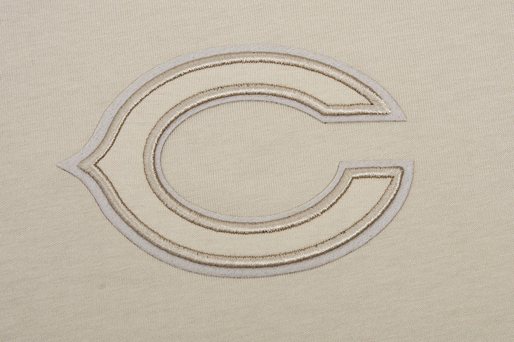 NFL CHICAGO BEARS NEUTRAL COTTON JERSEY DROP SHOULDER TEE (TAUPE)