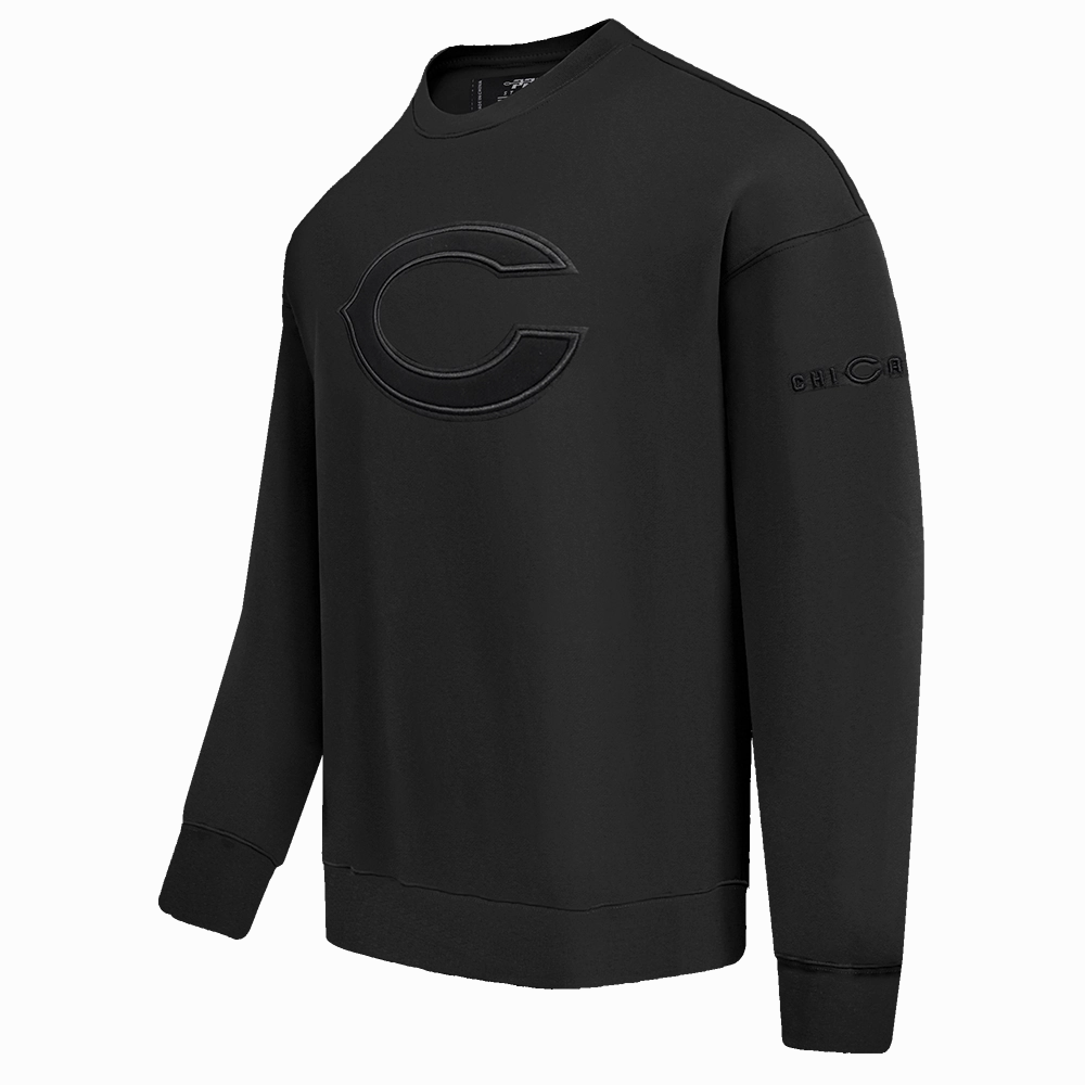NFL CHICAGO BEARS NEUTRAL DROP SHOULDER FLEECE CREWNECK (BLACK)
