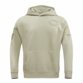 NFL CHICAGO BEARS NEUTRAL DROP SHOULDER MEN'S PULLOVER HOODIE (TAUPE)
