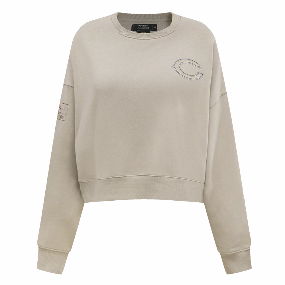 NFL CHICAGO BEARS NEUTRAL WOMEN'S CREWNECK (TAUPE)