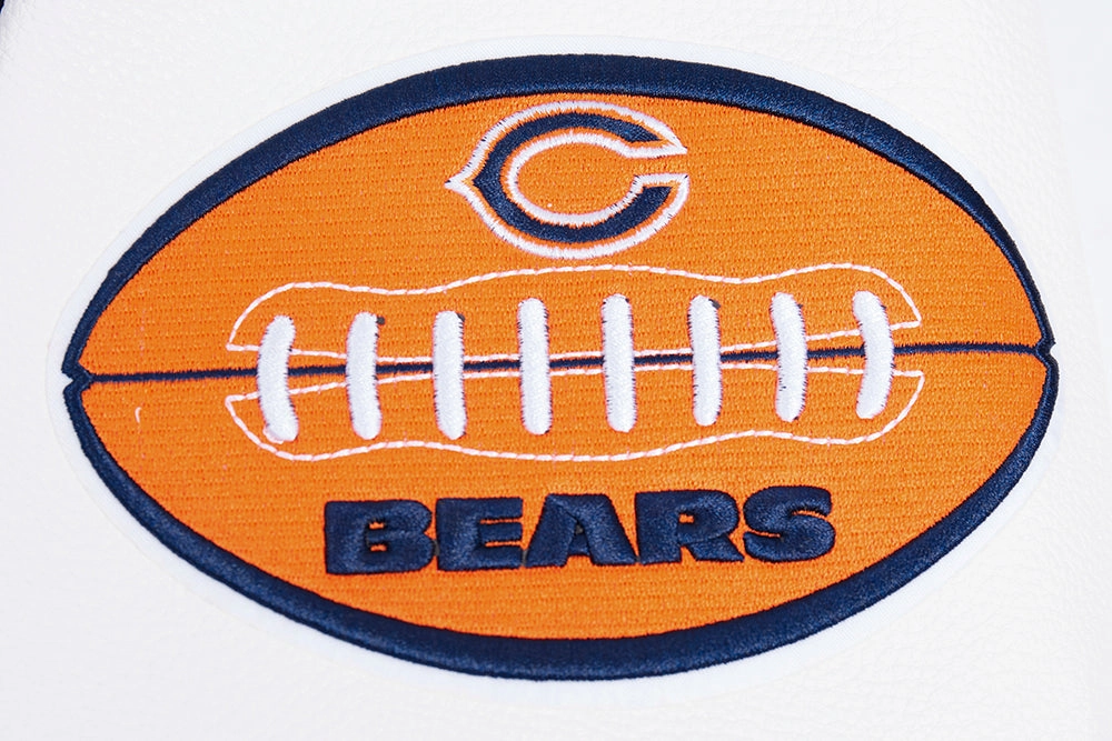 NFL CHICAGO BEARS OLD ENGLISH MEN'S RIB WOOL VARSITY JACKET (MIDNIGHT NAVY/ORANGE/MIDNIGHT NAVY)