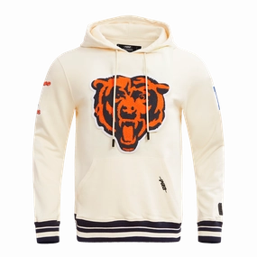 NFL CHICAGO BEARS RETRO CLASSIC MEN'S PULLOVER HOODIE (EGGSHELL/ MIDNIGHT NAVY)