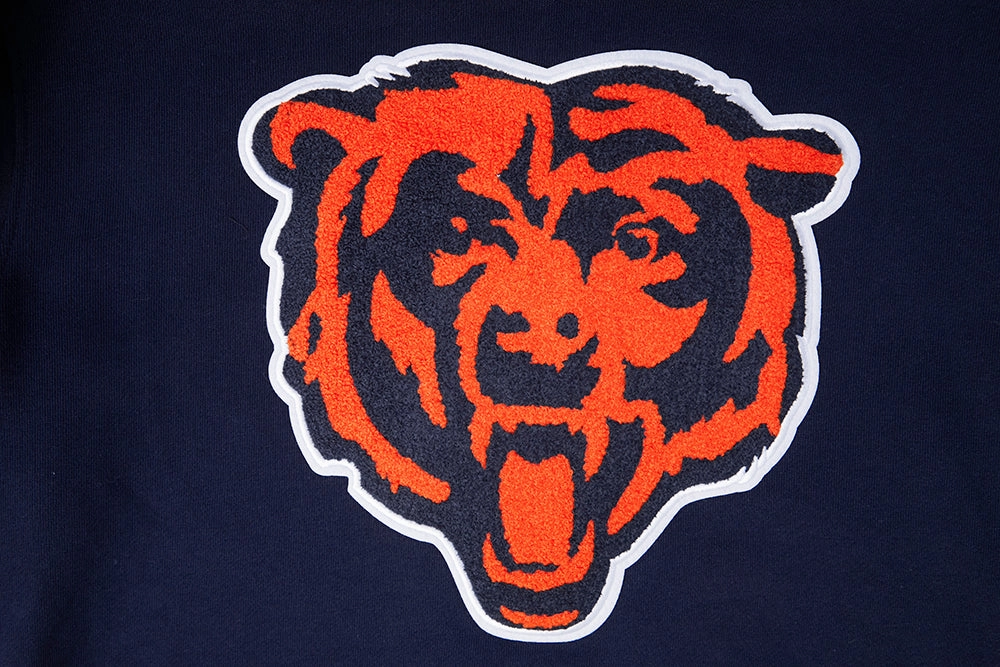 NFL CHICAGO BEARS RETRO CLASSIC MEN'S PULLOVER HOODIE (MIDNIGHT NAVY/ORANGE/MIDNIGHT NAVY)