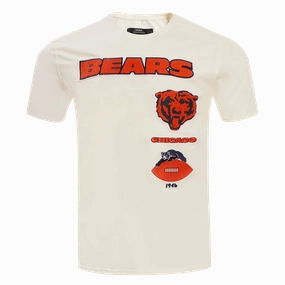 NFL CHICAGO BEARS RETRO CLASSIC MEN'S STRIPED TEE (EGGSHELL/ MIDNIGHT NAVY)