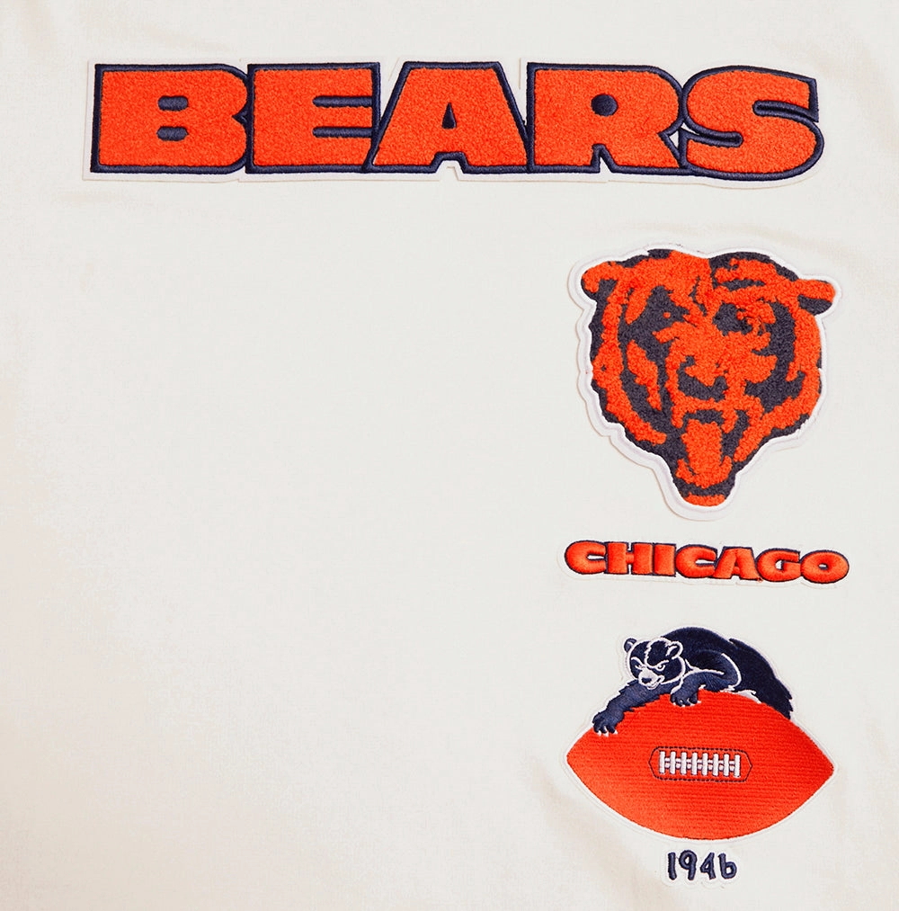 NFL CHICAGO BEARS RETRO CLASSIC MEN'S STRIPED TEE (EGGSHELL/ MIDNIGHT NAVY)