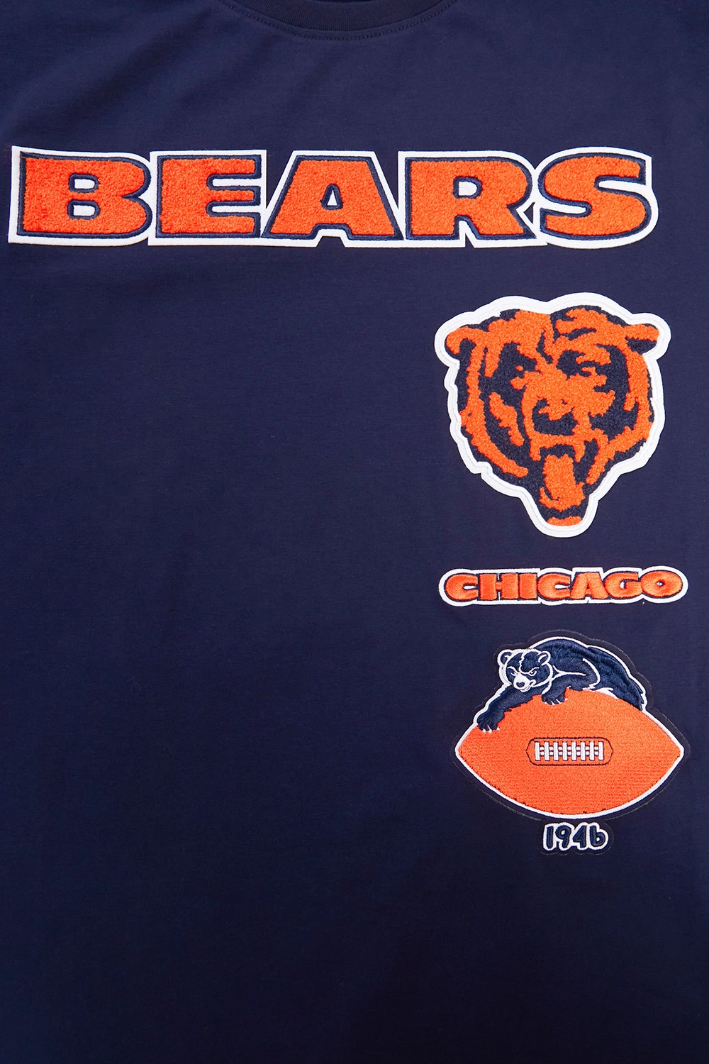 NFL CHICAGO BEARS RETRO CLASSIC MEN'S STRIPED TEE (MIDNIGHT NAVY/ORANGE/MIDNIGHT NAVY)