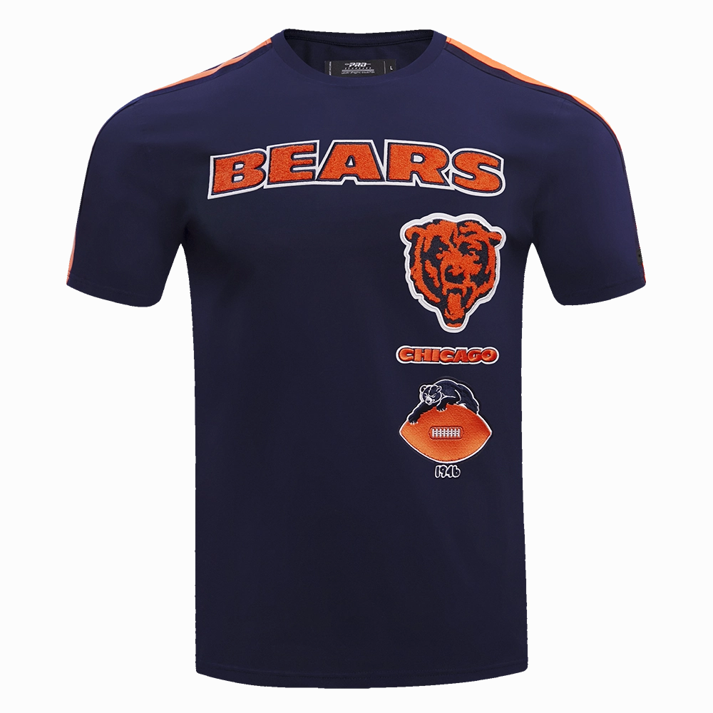 NFL CHICAGO BEARS RETRO CLASSIC MEN'S STRIPED TEE (MIDNIGHT NAVY/ORANGE/MIDNIGHT NAVY)