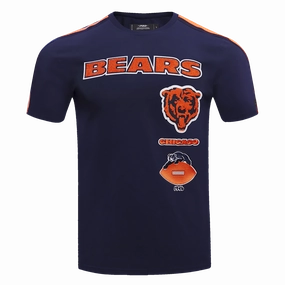 NFL CHICAGO BEARS RETRO CLASSIC MEN'S STRIPED TEE (MIDNIGHT NAVY/ORANGE/MIDNIGHT NAVY)