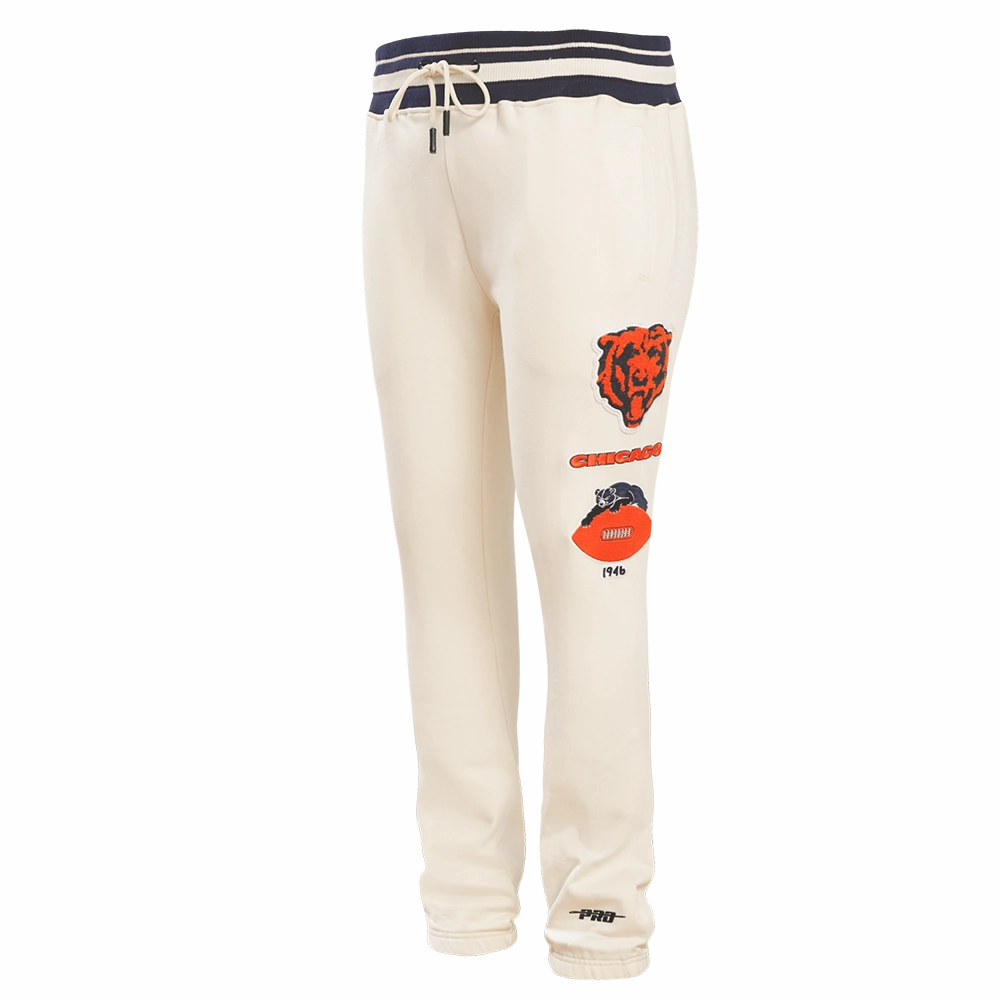NFL CHICAGO BEARS RETRO CLASSIC MEN'S SWEATPANT (EGGSHELL/ MIDNIGHT NAVY)