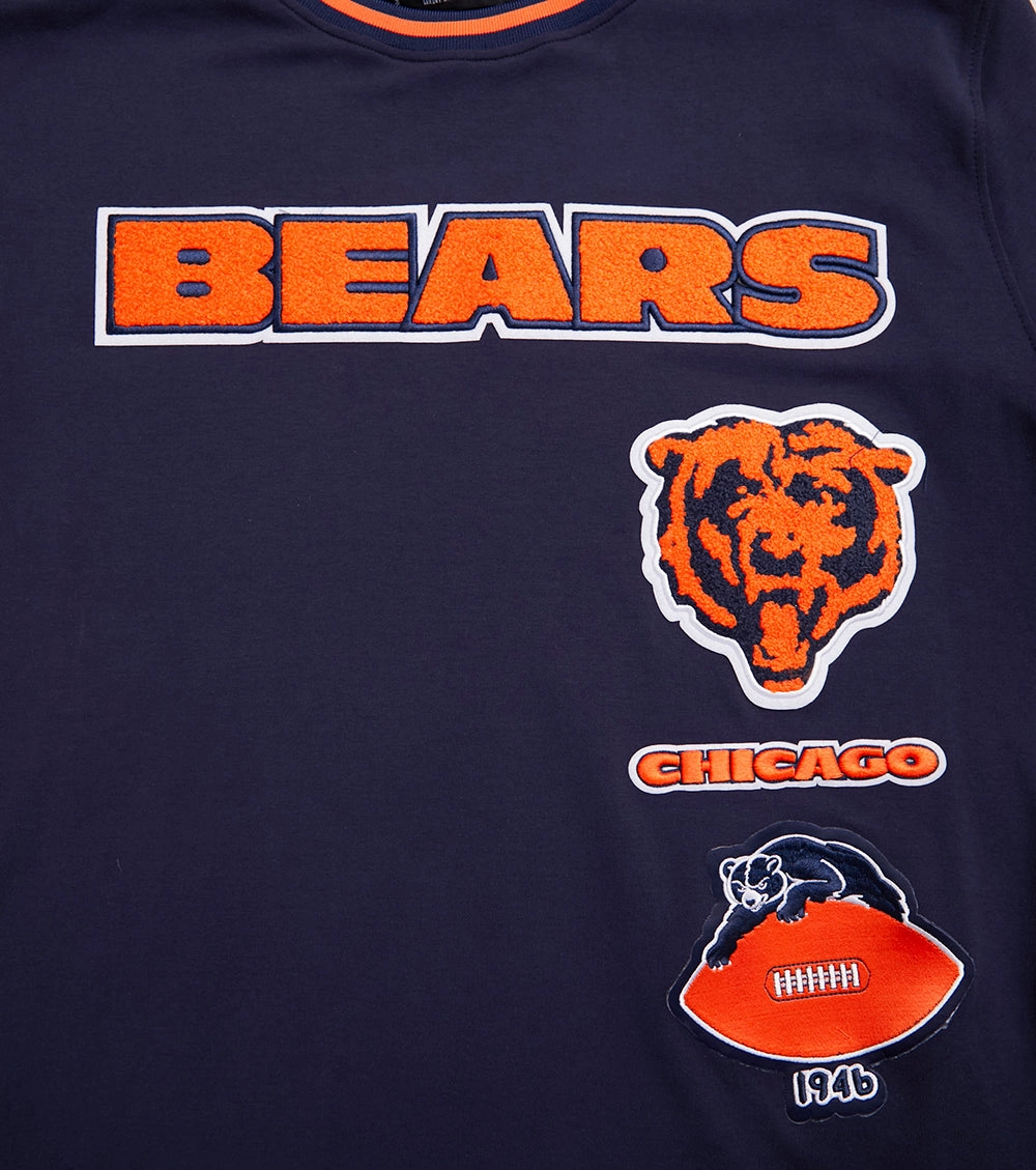 NFL CHICAGO BEARS RETRO CLASSIC MEN'S TEE (MIDNIGHT NAVY/ORANGE/MIDNIGHT NAVY)