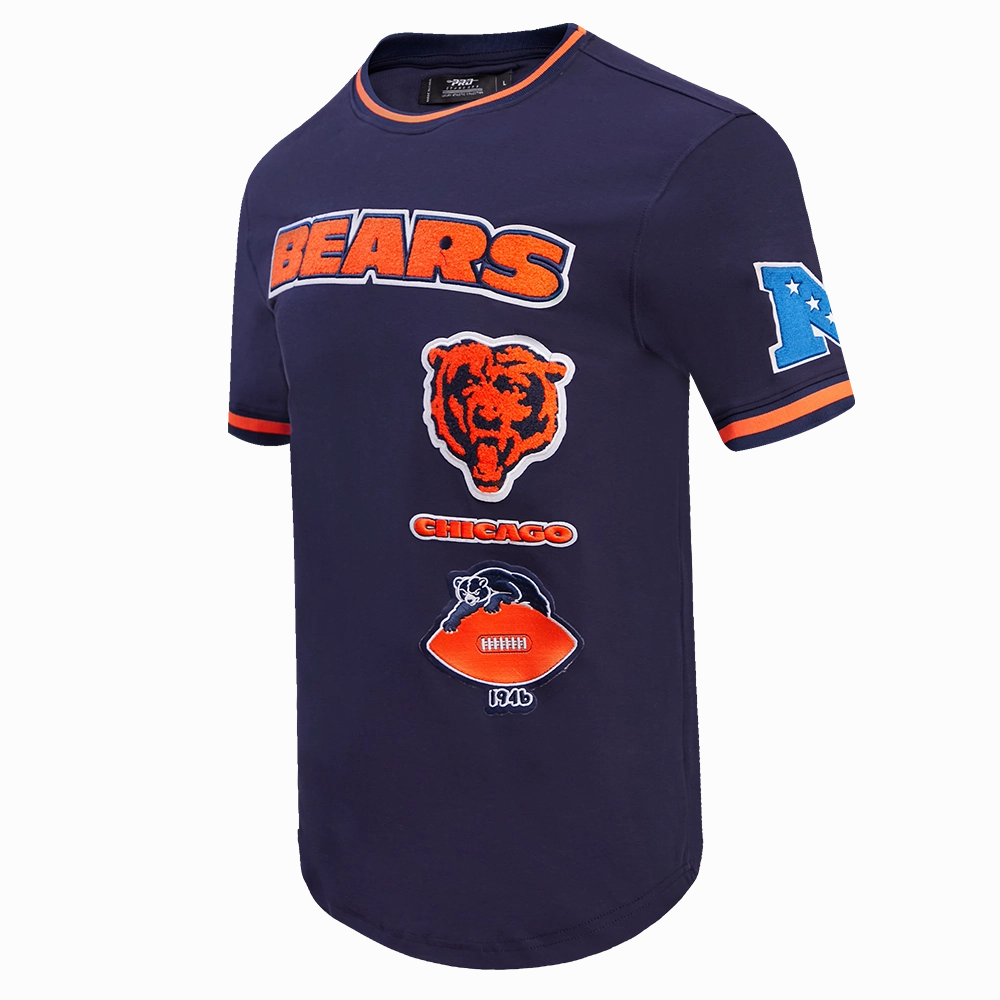 NFL CHICAGO BEARS RETRO CLASSIC MEN'S TEE (MIDNIGHT NAVY/ORANGE/MIDNIGHT NAVY)