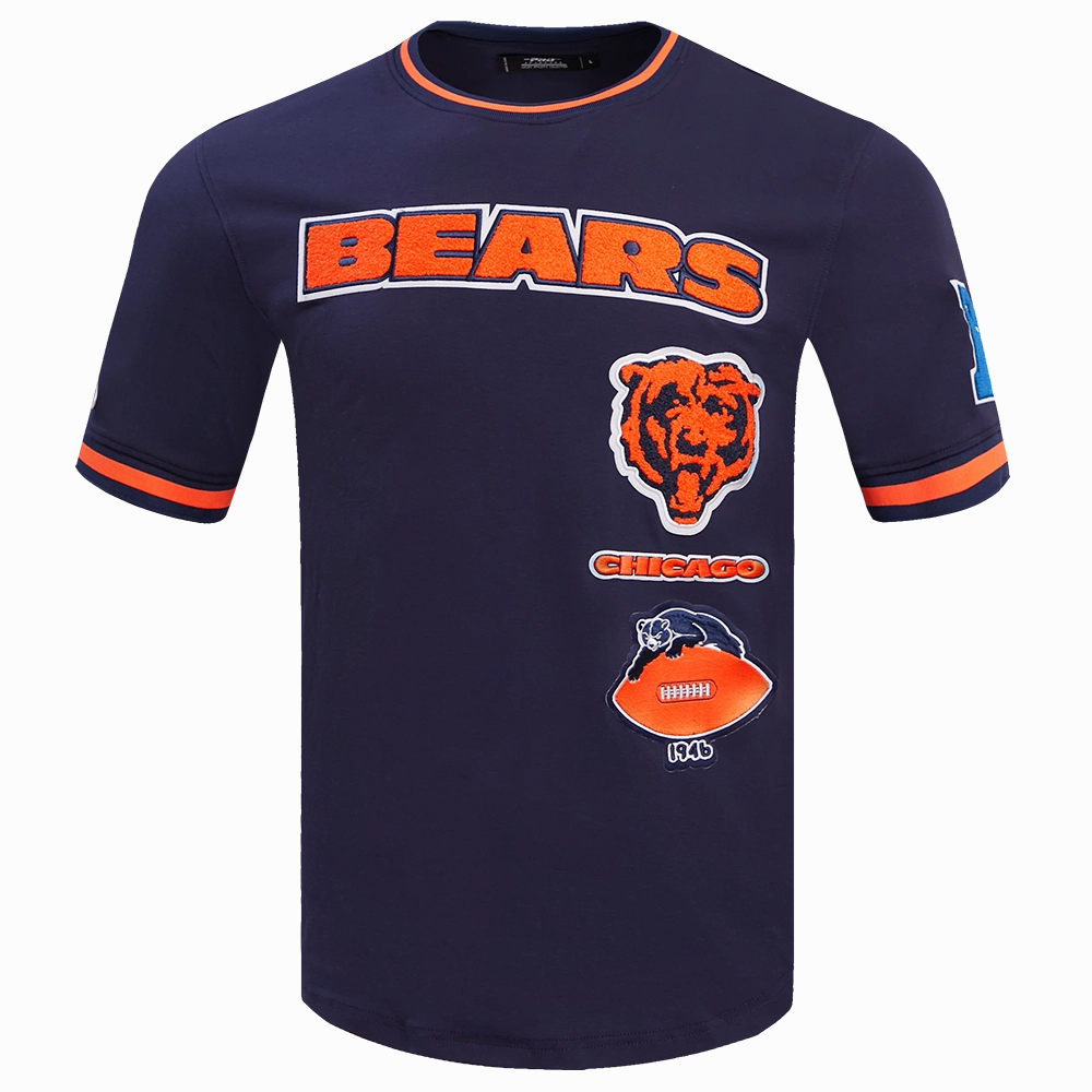 NFL CHICAGO BEARS RETRO CLASSIC MEN'S TEE (MIDNIGHT NAVY/ORANGE/MIDNIGHT NAVY)
