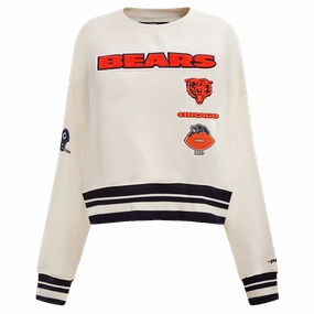 NFL CHICAGO BEARS RETRO CLASSIC WOMEN'S CREWNECK (EGGSHELL/MIDNIGHT NAVY)