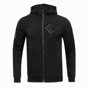 NFL CHICAGO BEARS TRIPLE BLACK FULL ZIP HOODIE  (TRIPLE BLACK)