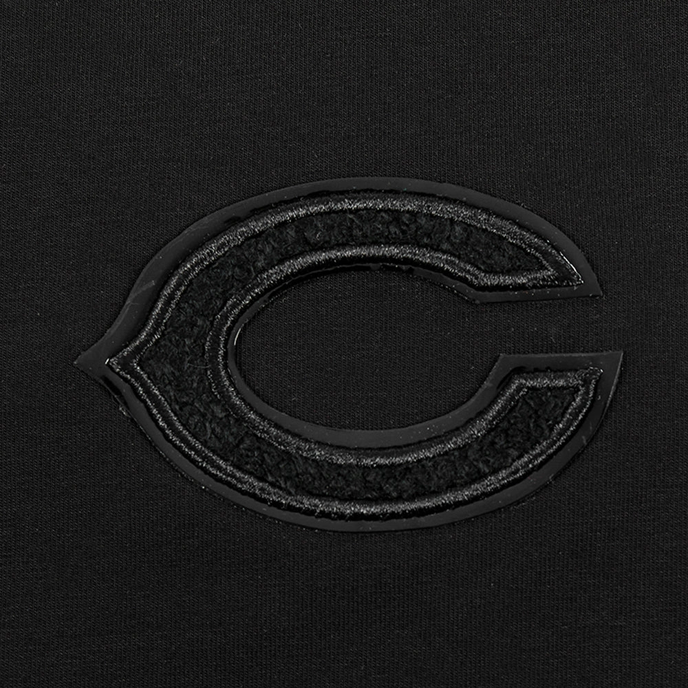 NFL CHICAGO BEARS TRIPLE BLACK WOMEN'S SINGLE JERSEY BOXY TEE (TRIPLE BLACK WOMEN'S)