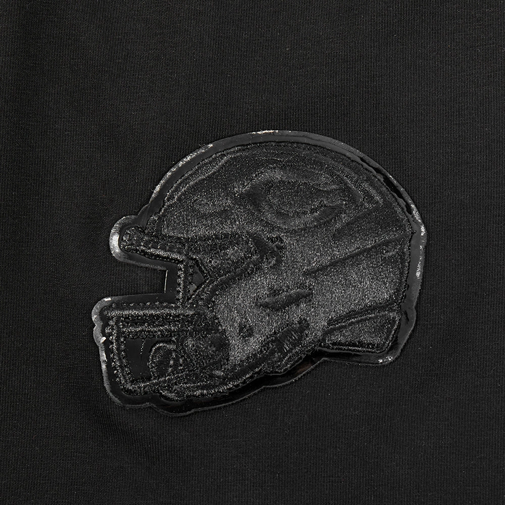 NFL CHICAGO BEARS TRIPLE BLACK WOMEN'S SINGLE JERSEY BOXY TEE (TRIPLE BLACK WOMEN'S)