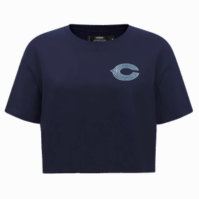 NFL CHICAGO BEARS VARSITY BLUES WOMEN'S BOXY TEE (MIDNIGHT NAVY)