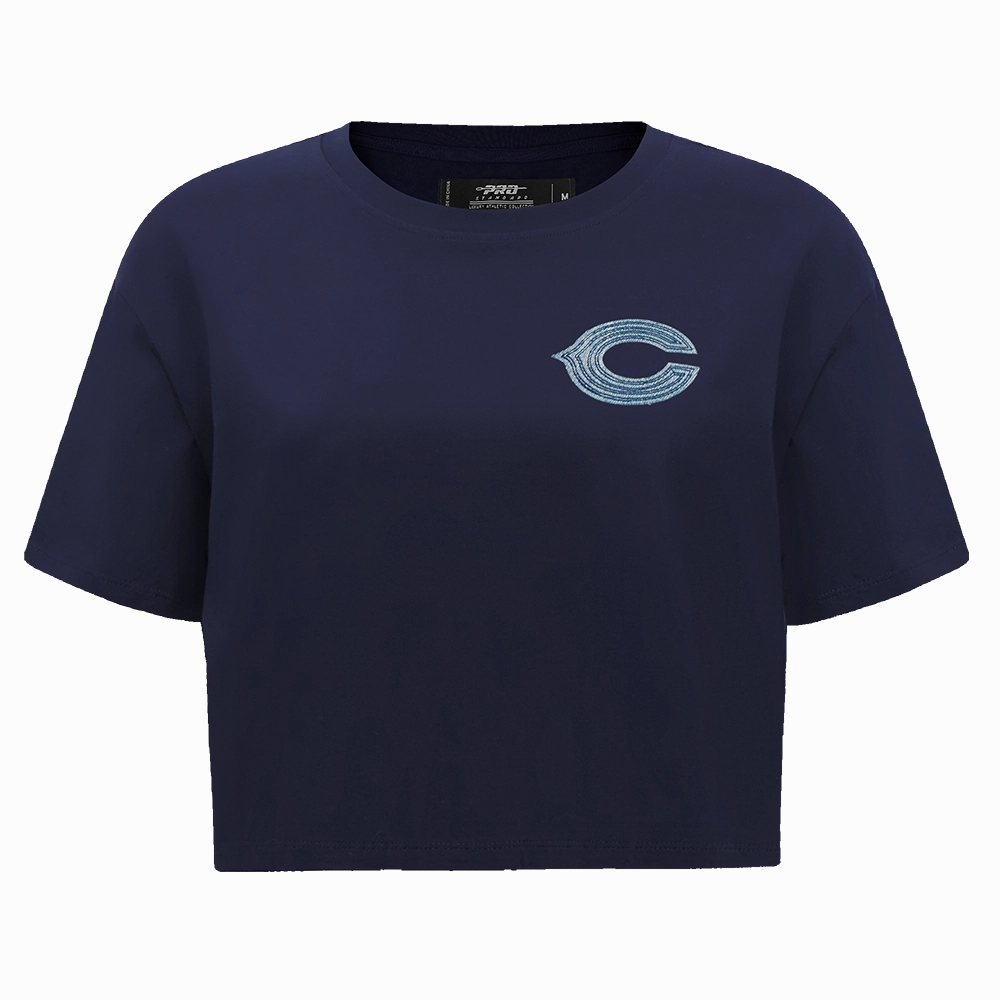 NFL CHICAGO BEARS VARSITY BLUES WOMEN'S BOXY TEE (MIDNIGHT NAVY)