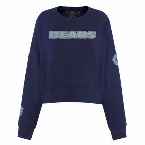 NFL CHICAGO BEARS VARSITY BLUES WOMEN'S CREWNECK (MIDNIGHT NAVY)