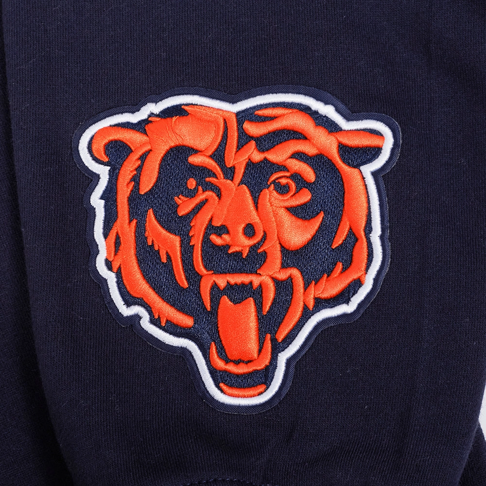 NFL CHICAGO BEARS WINGSPAN MEN'S DROP SHOULDER FLEECE CREWNECK (MIDNIGHT NAVY)