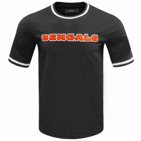 NFL CINCINNATI BENGALS CLASSIC CHENILLE MEN'S TEE (BLACK)