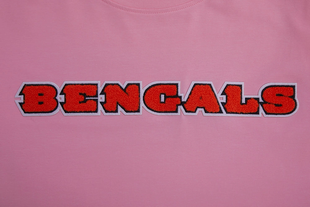 NFL CINCINNATI BENGALS CLASSIC CHENILLE MEN'S TEE (PINK)