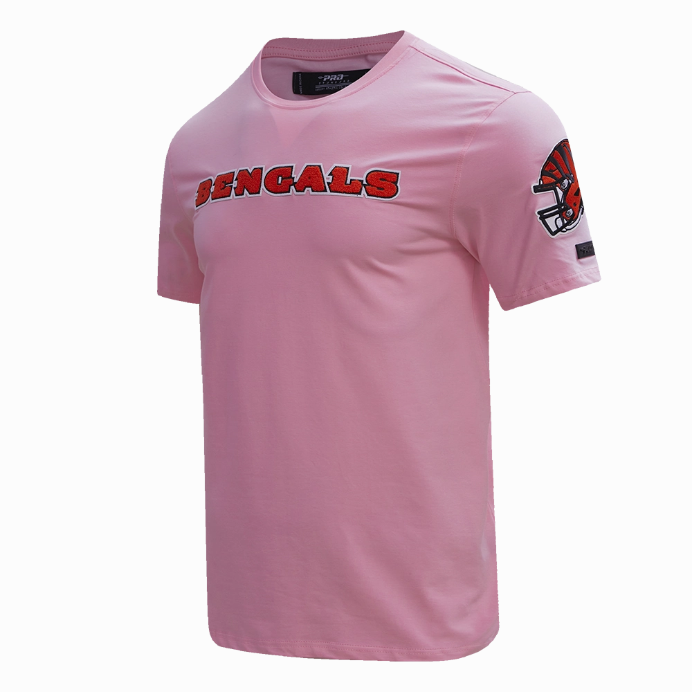 NFL CINCINNATI BENGALS CLASSIC CHENILLE MEN'S TEE (PINK)