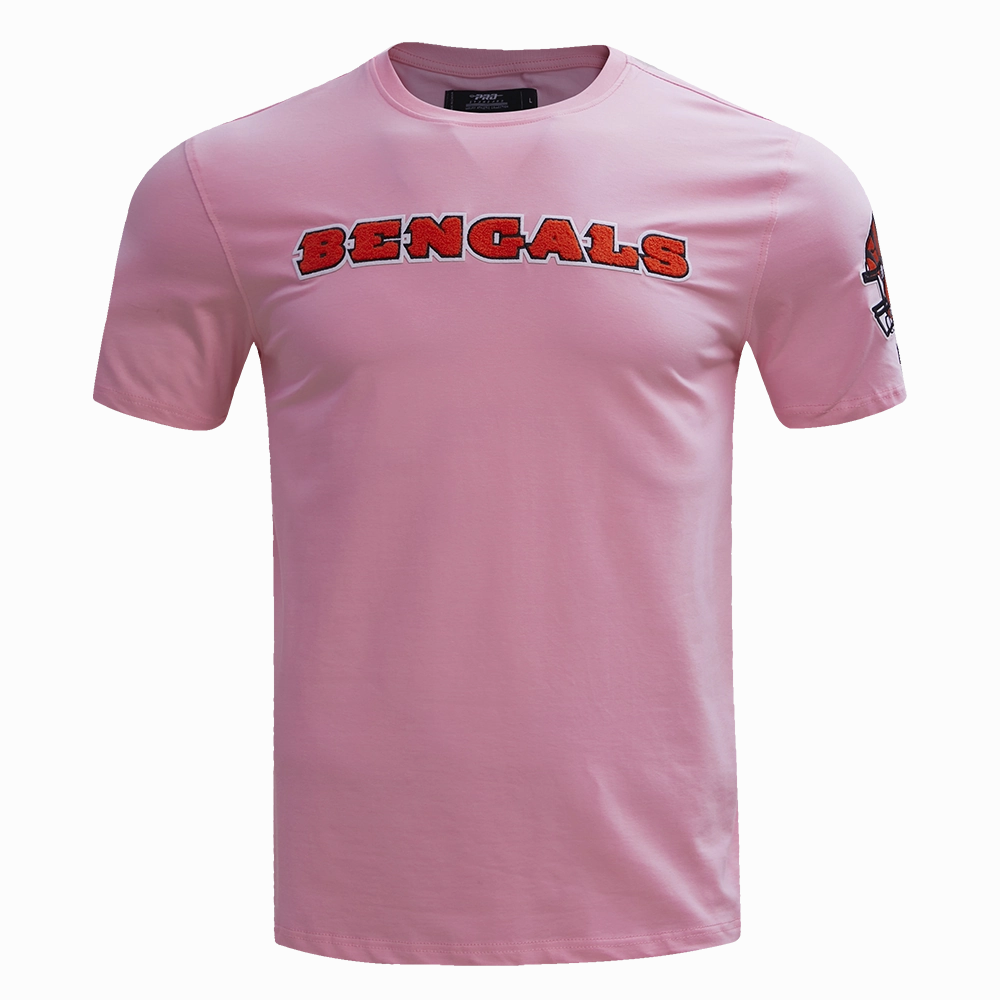 NFL CINCINNATI BENGALS CLASSIC CHENILLE MEN'S TEE (PINK)