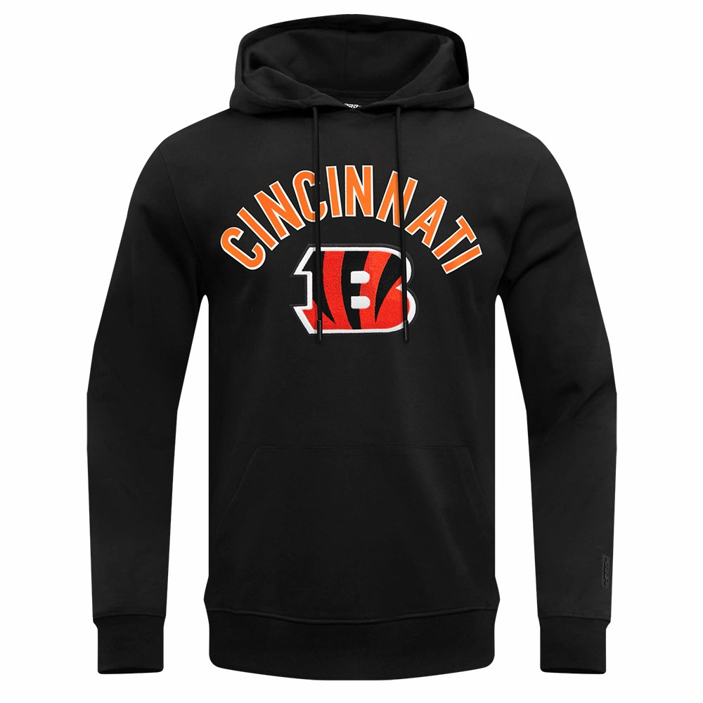 NFL CINCINNATI BENGALS CLASSIC MEN'S PULLOVER HOODIE (BLACK)