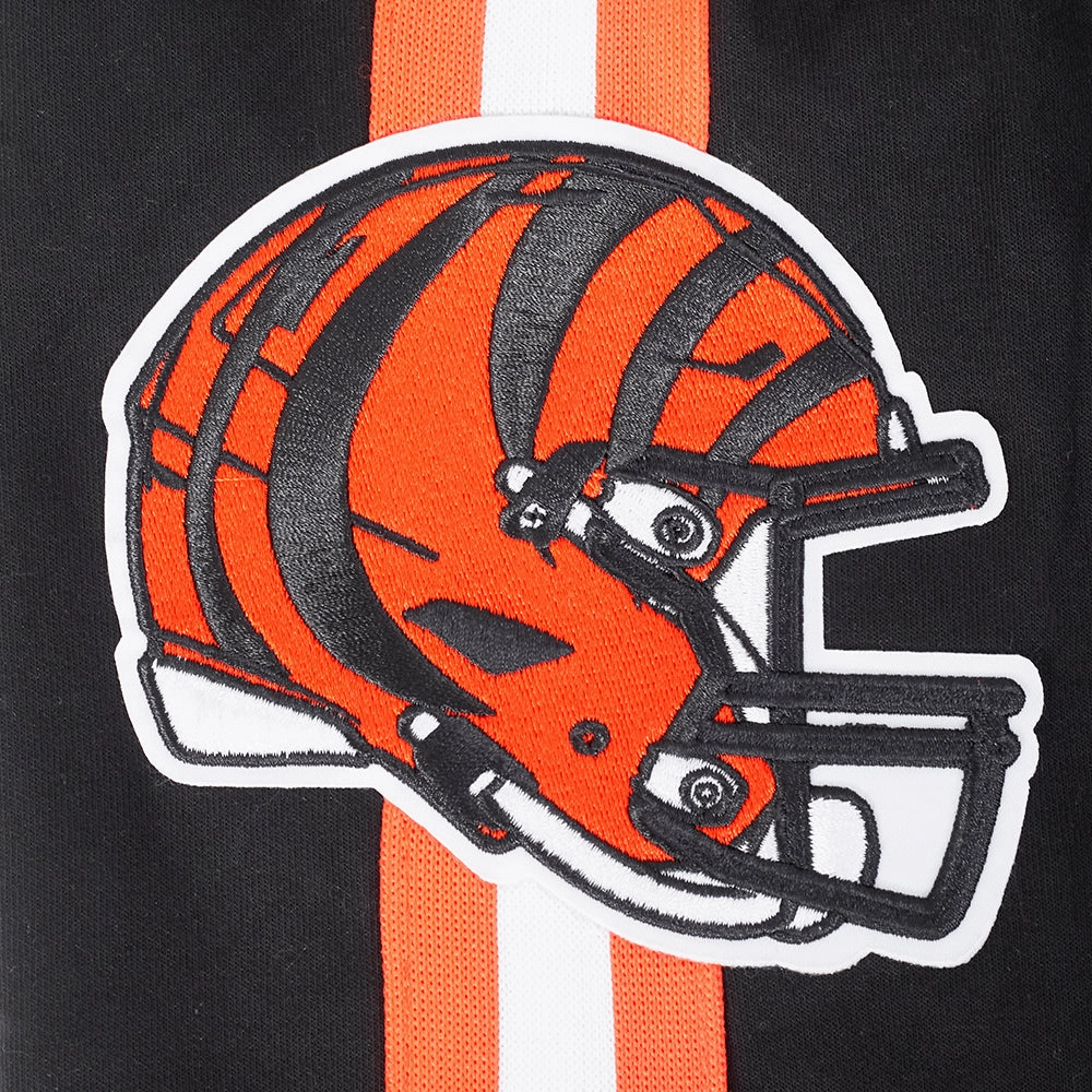 NFL CINCINNATI BENGALS JOE BURROW #9 MEN'S SHORT (BLACK/ORANGE)
