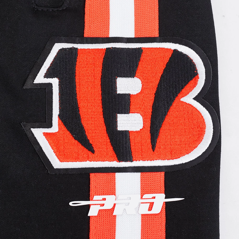 NFL CINCINNATI BENGALS JOE BURROW #9 MEN'S SHORT (BLACK/ORANGE)