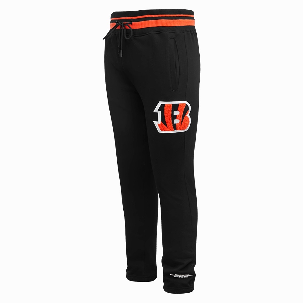 NFL CINCINNATI BENGALS MASHUP MEN'S RIB SWEATPANT (BLACK/ORANGE)