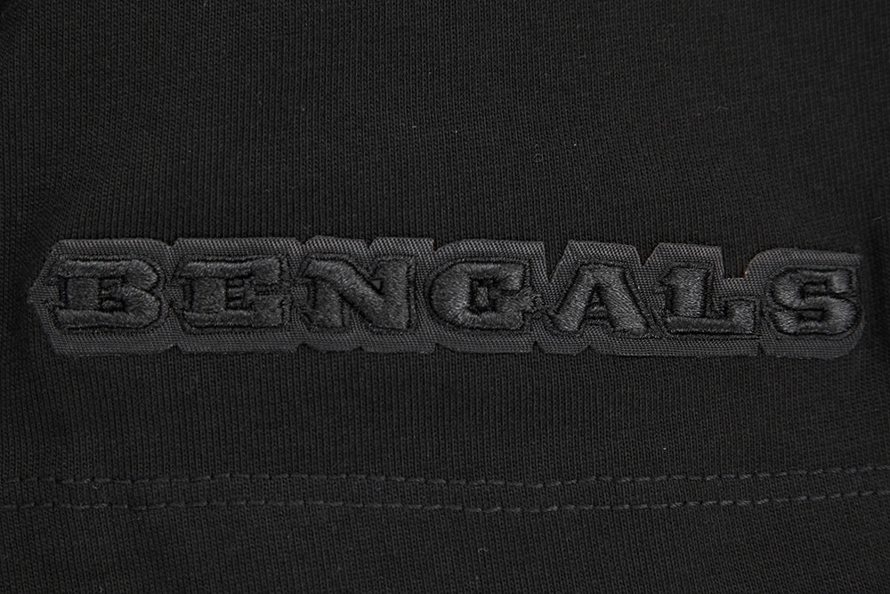 NFL CINCINNATI BENGALS NEUTRAL COTTON JERSEY DROP SHOULDER TEE (BLACK)