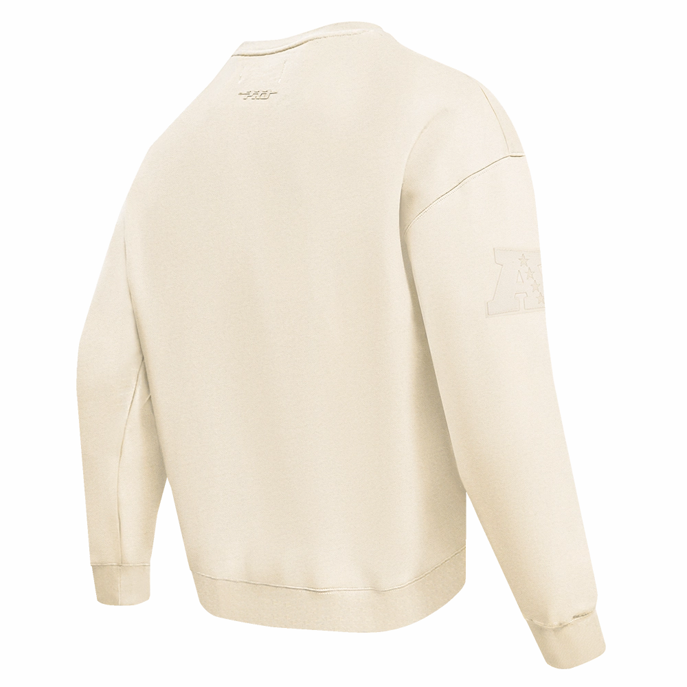 NFL CINCINNATI BENGALS NEUTRAL DROP SHOULDER FLEECE CREWNECK (EGGSHELL)