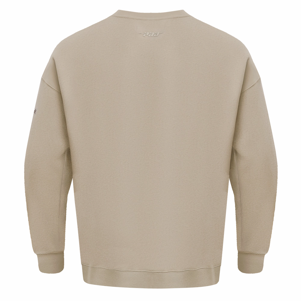 NFL CINCINNATI BENGALS NEUTRAL DROP SHOULDER FLEECE CREWNECK (TAUPE)