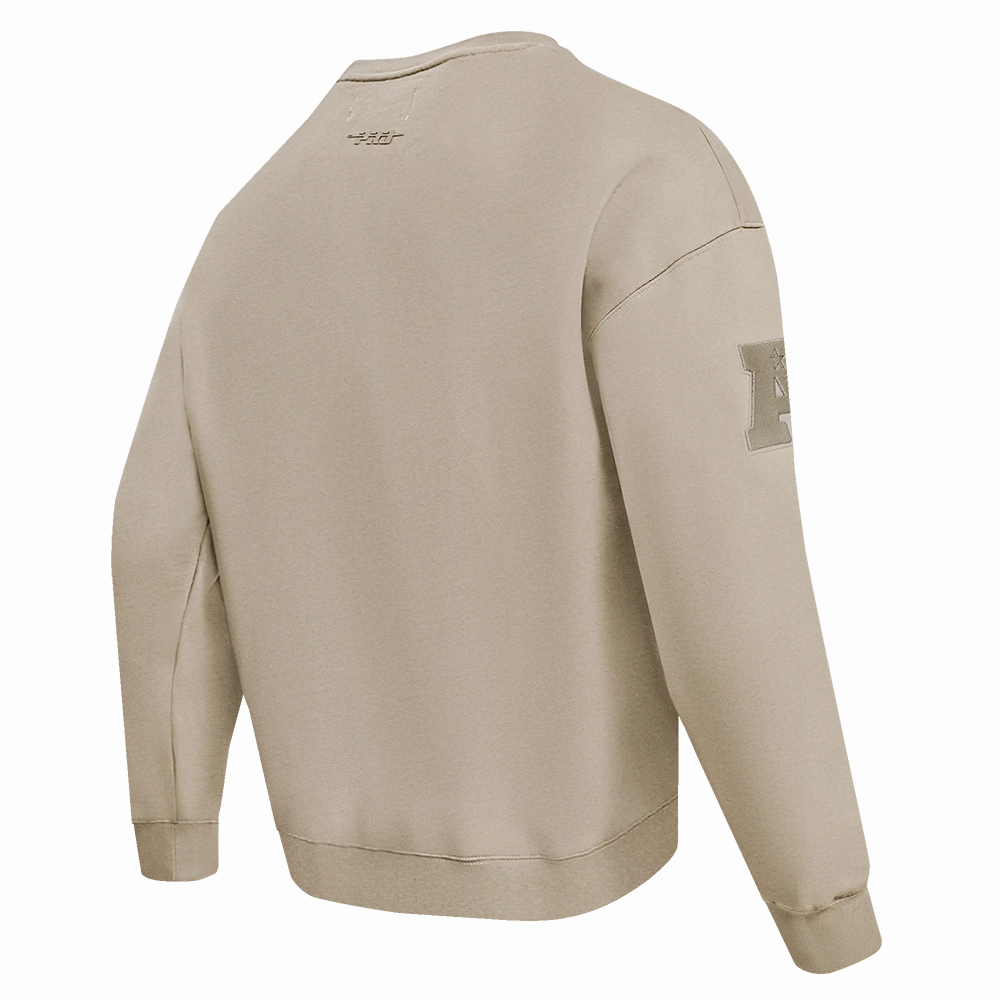 NFL CINCINNATI BENGALS NEUTRAL DROP SHOULDER FLEECE CREWNECK (TAUPE)