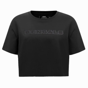 NFL CINCINNATI BENGALS NEUTRAL WOMEN'S BOXY TEE (BLACK)