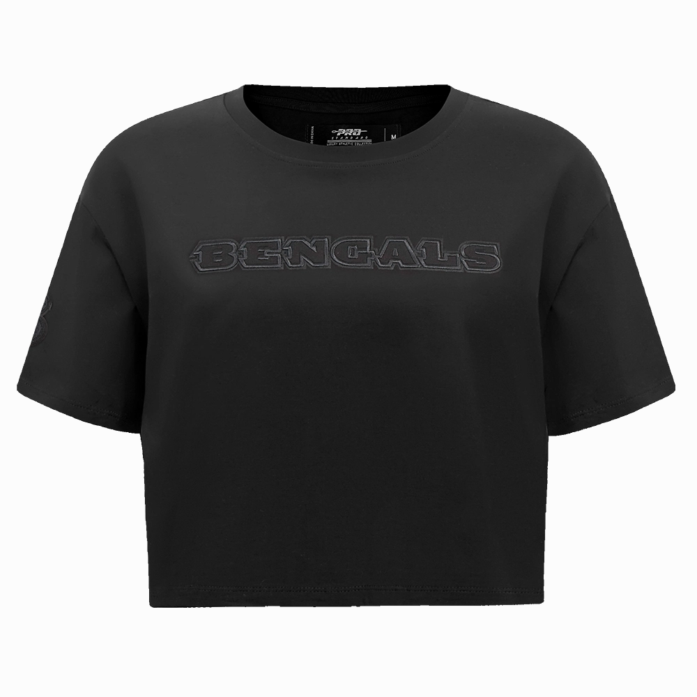 NFL CINCINNATI BENGALS NEUTRAL WOMEN'S BOXY TEE (BLACK)