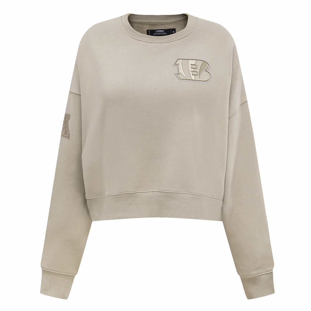 NFL CINCINNATI BENGALS NEUTRAL WOMEN'S CREWNECK (TAUPE)