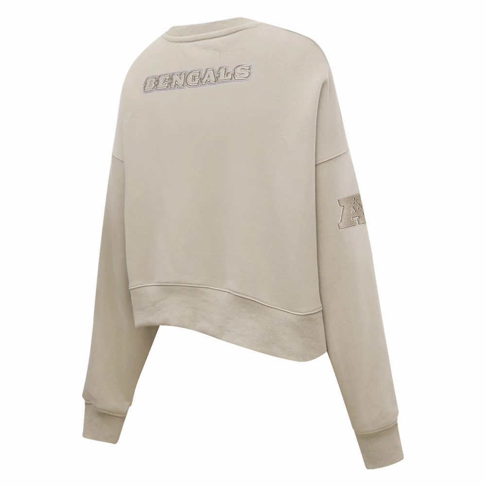 NFL CINCINNATI BENGALS NEUTRAL WOMEN'S CREWNECK (TAUPE)