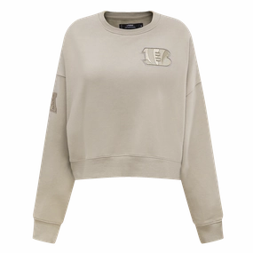 NFL CINCINNATI BENGALS NEUTRAL WOMEN'S CREWNECK (TAUPE)