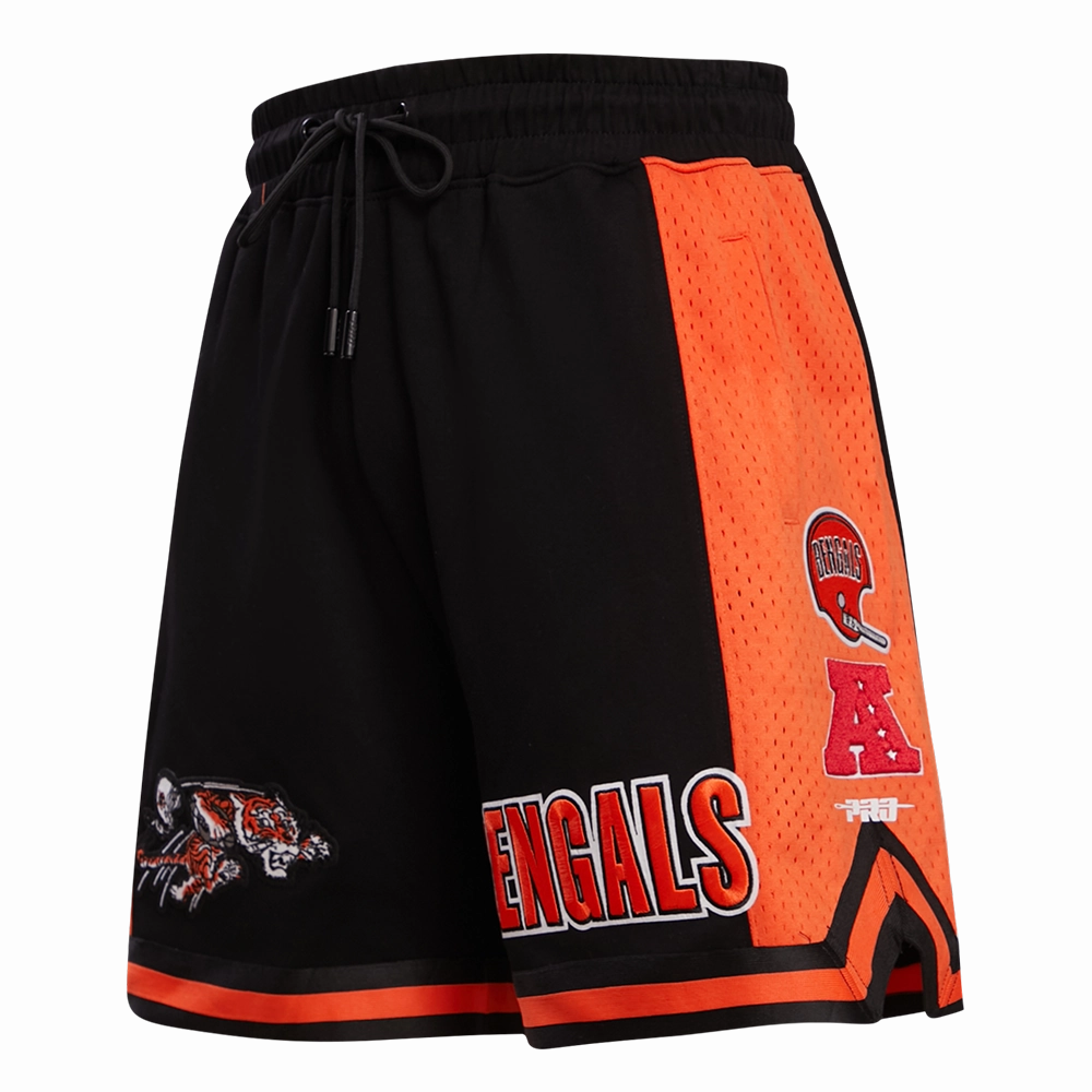 NFL CINCINNATI BENGALS RETRO CLASSIC MEN'S 2.0 SHORT (BLACK/ORANGE)