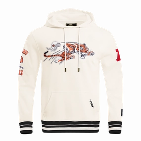 NFL CINCINNATI BENGALS RETRO CLASSIC MEN'S PULLOVER HOODIE (EGGSHELL/ BLACK)