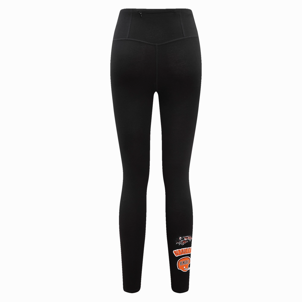 NFL CINCINNATI BENGALS RETRO CLASSIC WOMEN'S JERSEY LEGGING (BLACK)