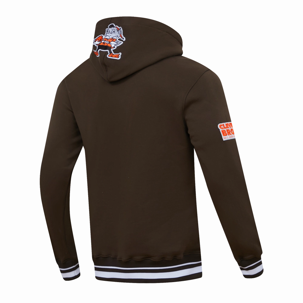 NFL CLEVELAND BROWNS RETRO CLASSIC MEN'S PO HOODIE (BROWN)