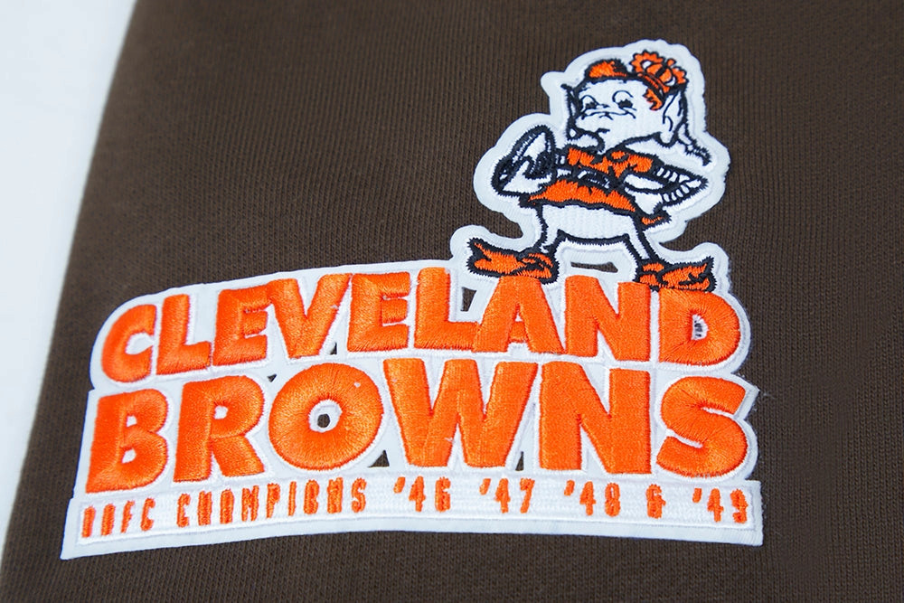 NFL CLEVELAND BROWNS RETRO CLASSIC MEN'S PO HOODIE (BROWN)