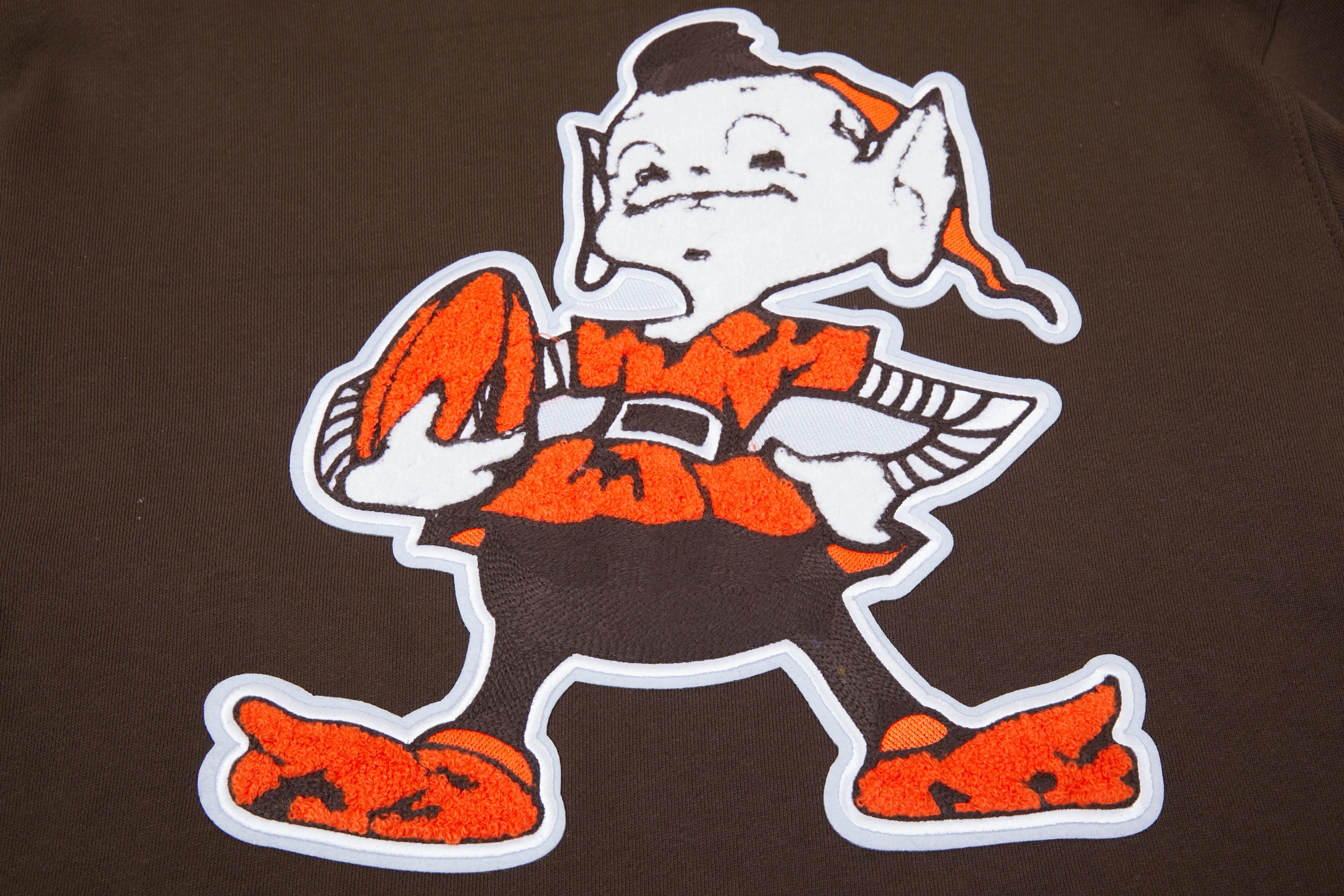 NFL CLEVELAND BROWNS RETRO CLASSIC MEN'S PO HOODIE (BROWN)