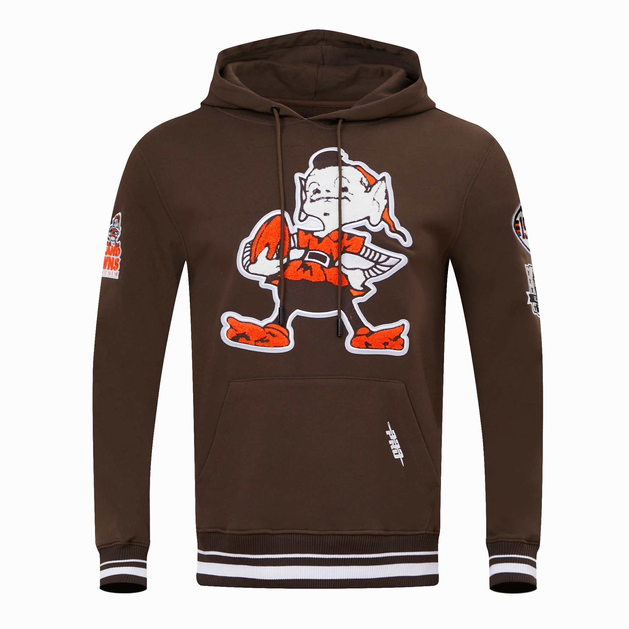 NFL CLEVELAND BROWNS RETRO CLASSIC MEN'S PO HOODIE (BROWN)