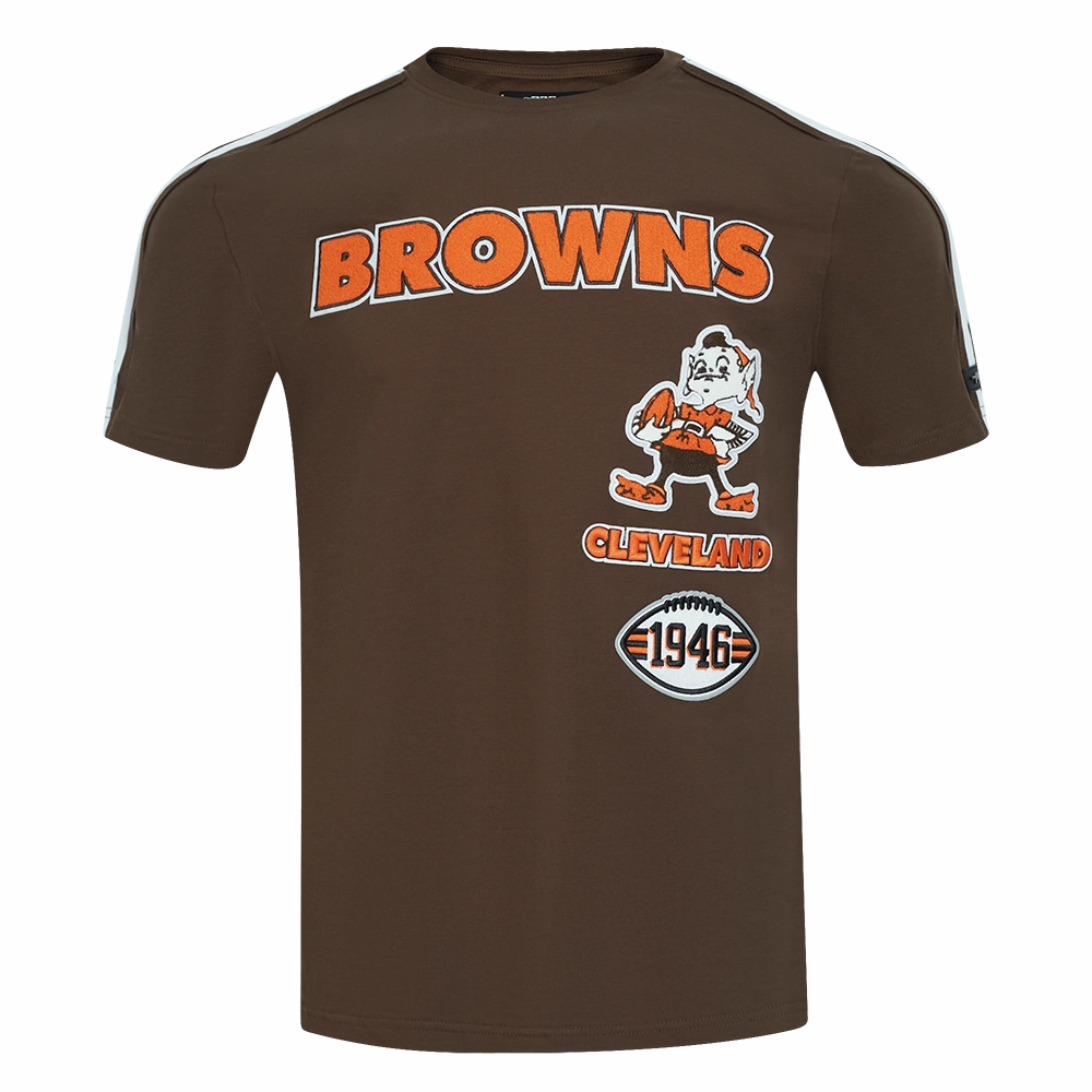 NFL CLEVELAND BROWNS RETRO CLASSIC MEN'S STRIPED TEE (BROWN)